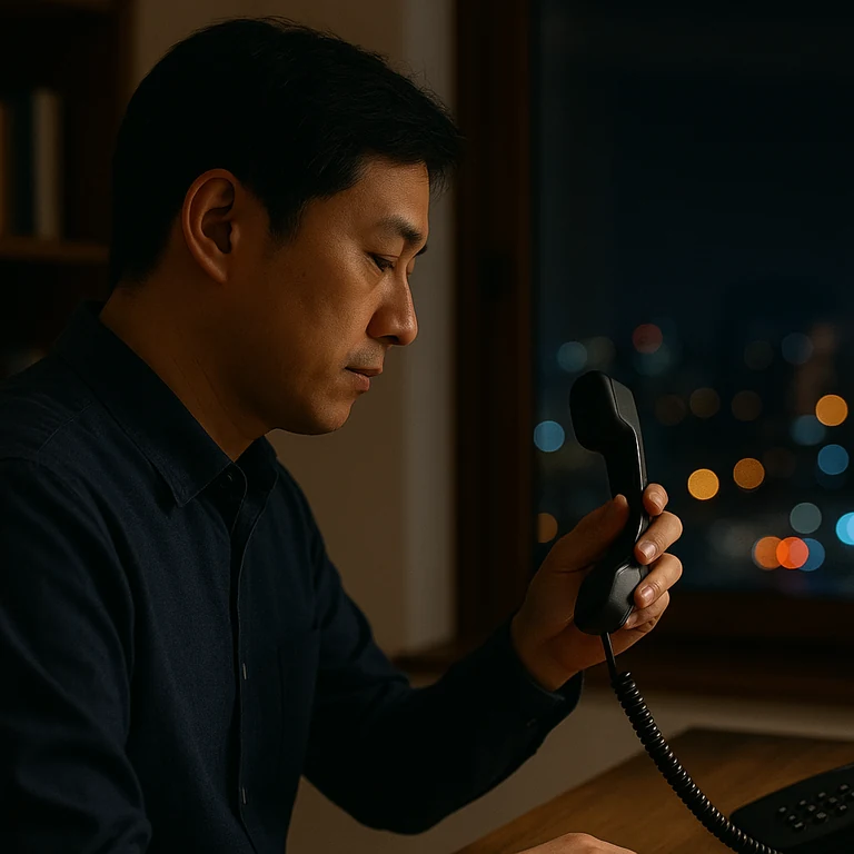 은행직원이 추천하지 않는 재테크 - 심야 텔레마케팅 투자 권유 전화를 거절하는 장면